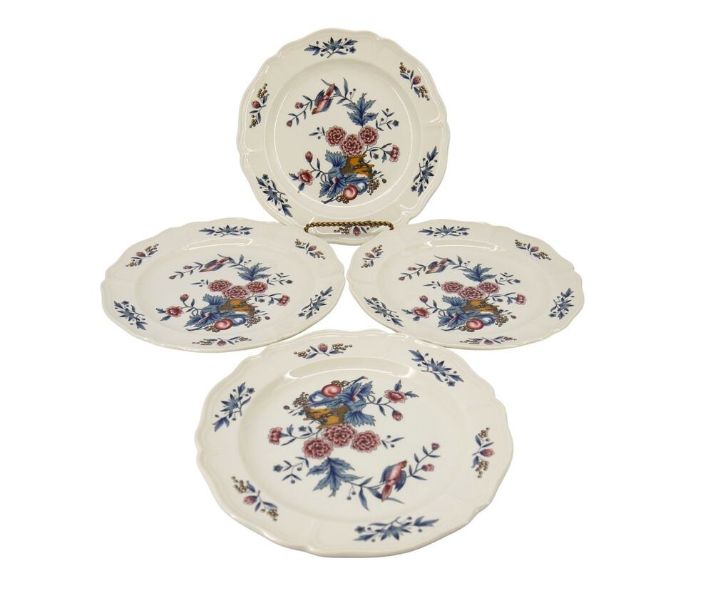 Set of 4 Wedgwood Williamsburg Potpourri Tableware Salad Plates 8 1/4" TKD510